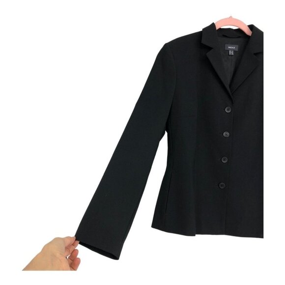 Mexx Black wool blend Button up professional 4 button Blazer size 10/M - Picture 10 of 13